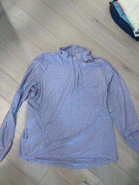 Reebok Lavender Heather Quarter-Zip Pullover
